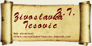 Živoslavka Tešović vizit kartica